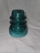 Hemingray Green Glass Insulator Cup 42 Made in USA