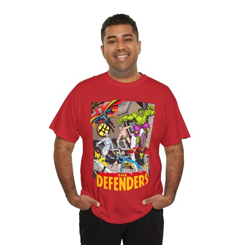 Defenders T-Shirt - John Byrne Art - Marvel Comics - Dr Strange, Nighthawk, Hulk - Picture 45 of 46