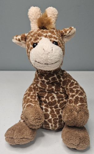 Peluche giraffa beanbag peluche marrone crema marrone chiaro Sesil Company 9" - Foto 2 di 13