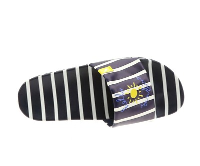 NEW Joules Poolside Navy Hello Sunshine Women's Slide Sandals Size 8