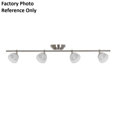 Hampton Bay Madison 3 ft. Satin Nickel LED Fixed Track with 400 LM/Head T5@9081