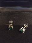 Vibrant Bright Green Emerald Lab Created Stud Earrings — photo 6