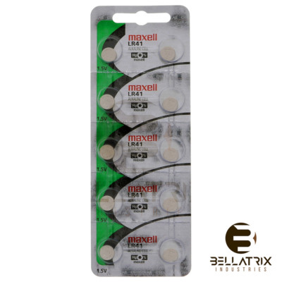 MAXELL LR41 AG3 1.5 VOLT ALKALINE BATTERIES (40 PCS)  Expire 2023