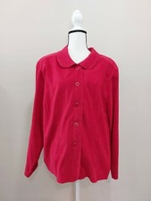 New$80/erika Woman/red/buttons/blazer/like Velour/plus 3x/