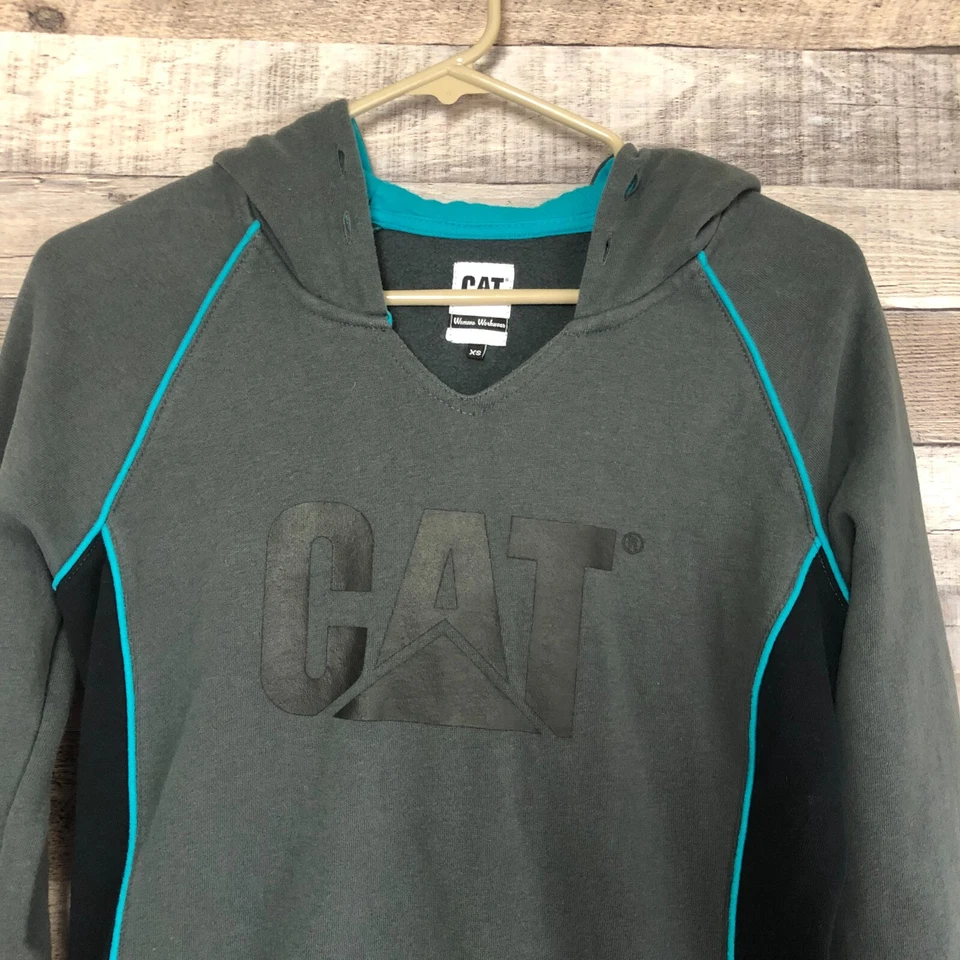 CAT Caterpillar Mujer Ropa de Trabajo Talla XS Sudadera con Capucha Logo Mezcla de Algodón Foto 4 de 4