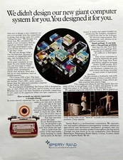 1971 SPERRY RAND Univac 1110 Computer System Original PRINT AD