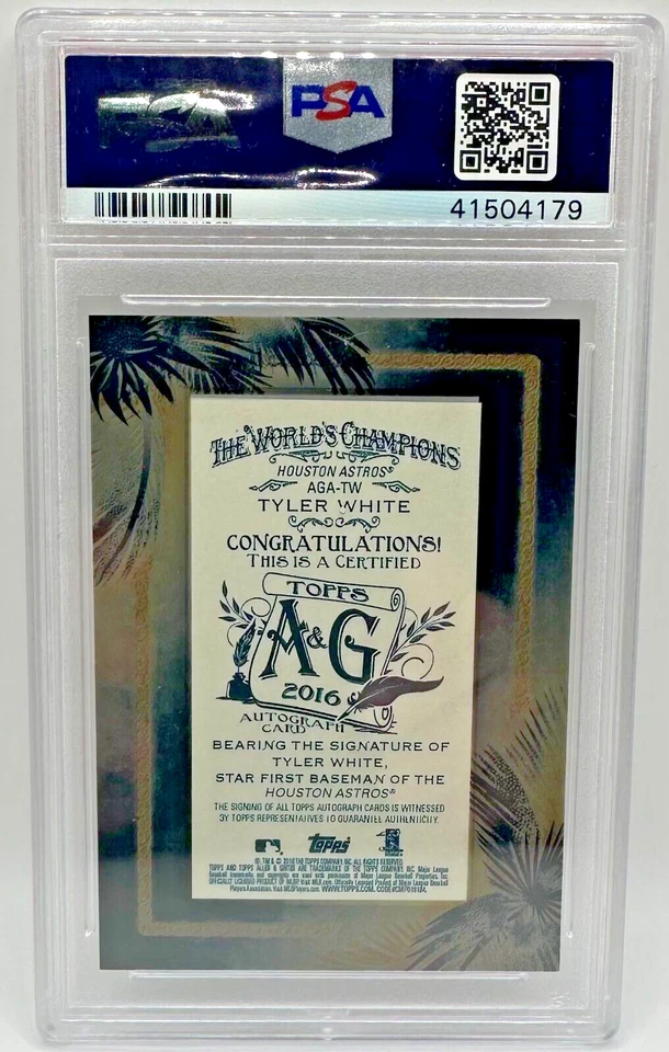 2016 Topps Allen & Ginter Tyler White Framed MINI Auto - Blk Frm. /25 .. POP 1 - Image 2 of 2