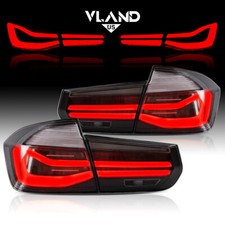 VLAND LED Tail Lights For 2012-18 BMW F30 F35 F80 M3 LCI Style Clear Rear Lamps