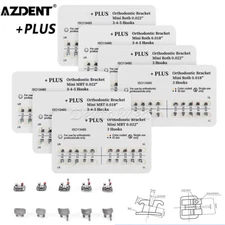 Dental + PLUS Orthodontic Brackets Mini/Standard Roth/MBT 018/022 345 Hook