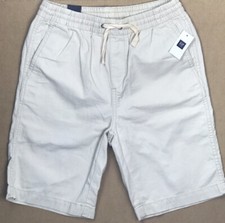NWT: GAP Boys Elastic Waste : Khaki Shorts -Sz -12