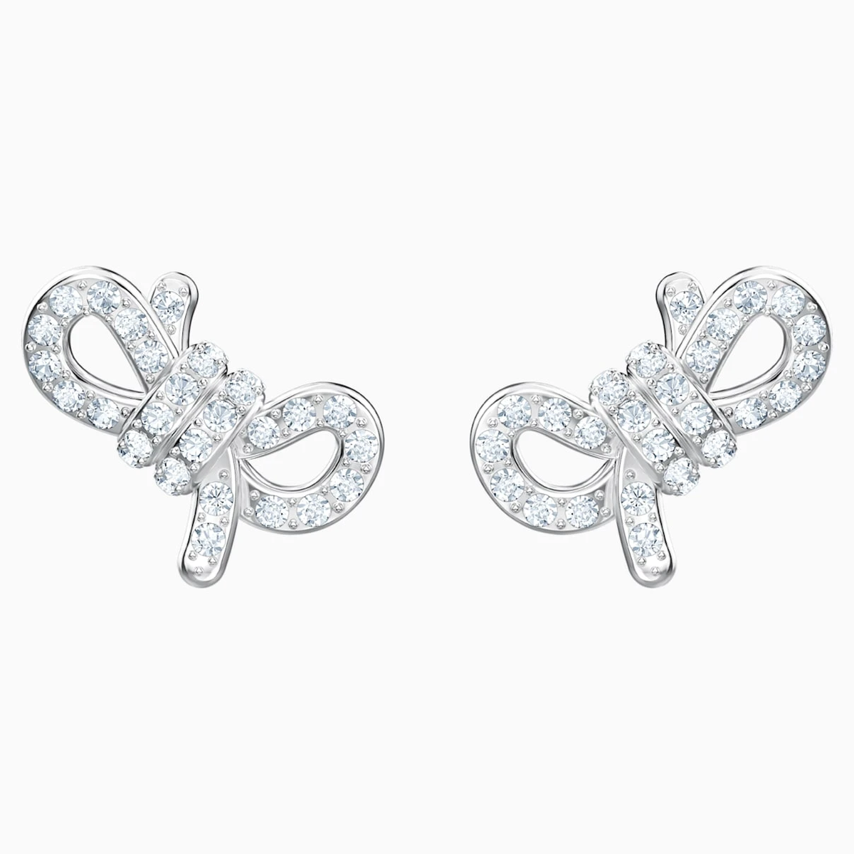 ★関税送料込★ 【SWAROVSKI】 Lifelong Bow ピアス Swarovski LifeLong Bow Women's Earrings - White, Rhodium