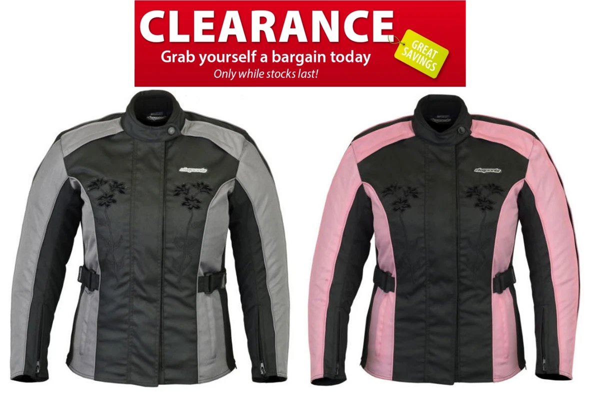 Rksports Women 3535 Motorcycle Motorbike Armoured Jacket Black Pink Grey SALE