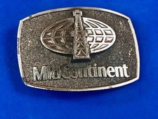 Vintage MIDCONTINENT Supply company promotion belt buckle