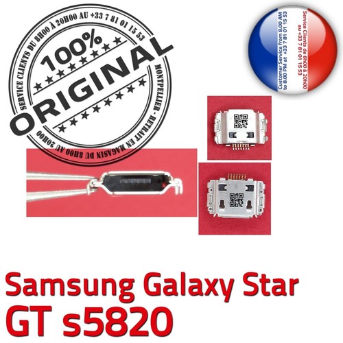 ORIGINAL Samsung Galaxy Star s5820 Connecteur de charge MicroUSB Doré Chargeur - Photo 2/3