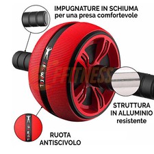 ABS ROLLER WHEEL RUOTA MACCHINA PALESTRA MUSCOLI ADDOMINALI WORKOUT DONNA
