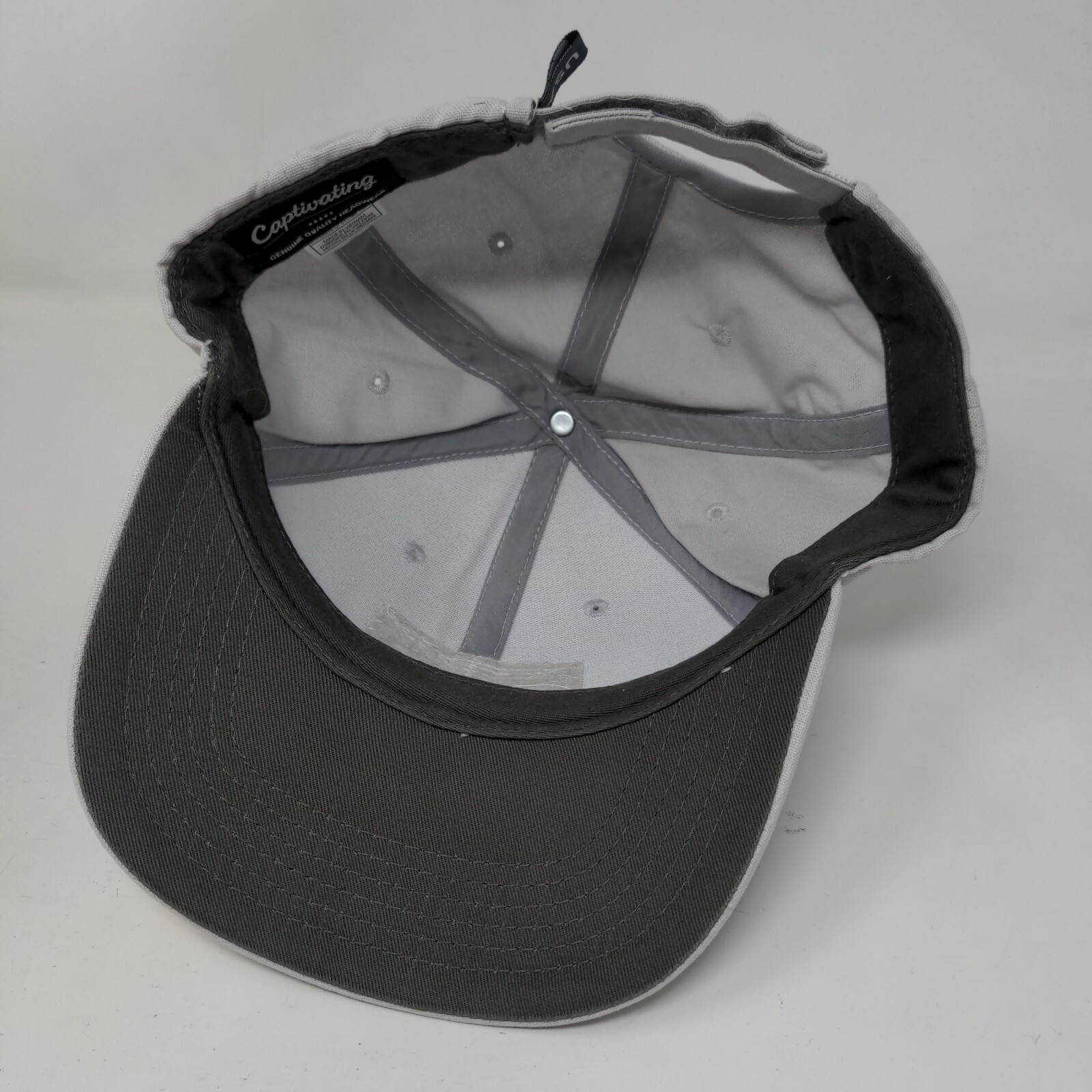 American Flag Patch Strapback Hat Gray One Size A… - image 9