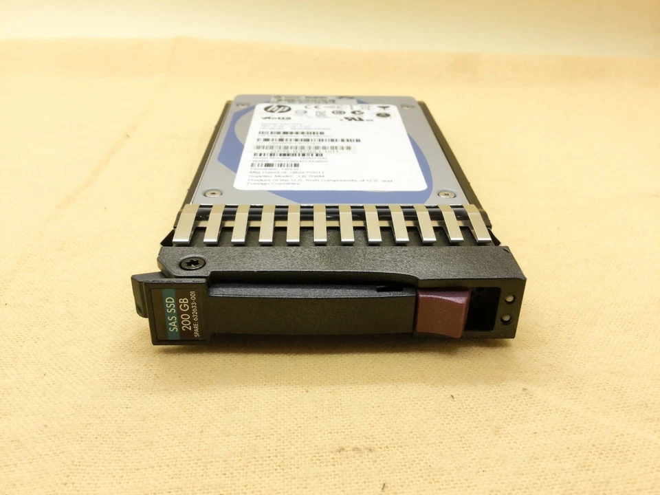 632502-B21 HP 200GB 6G SAS 2.5 inch SFF MLC ENT SSD 632633-001 LB206M - Image 3 of 4
