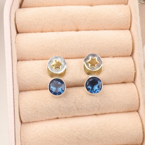London Blue Topaz Gemstone Ethnic Drop Dangle Earrings Jewelry Sterling Silver - Picture 3 of 6