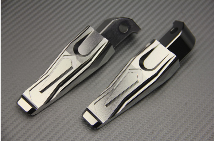 Repose-pieds arrière en aluminium argent pour Yamaha XMAX 125 de 2011 à 2017
