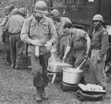 Germany Handsome Men Soldiers Field Kitchen Army Camp Food Military Mess Tent