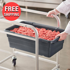 Commercial Kitchen Large Storage Food Meat Lug Tote Box Tub Bin 25" x 15'' x 8''