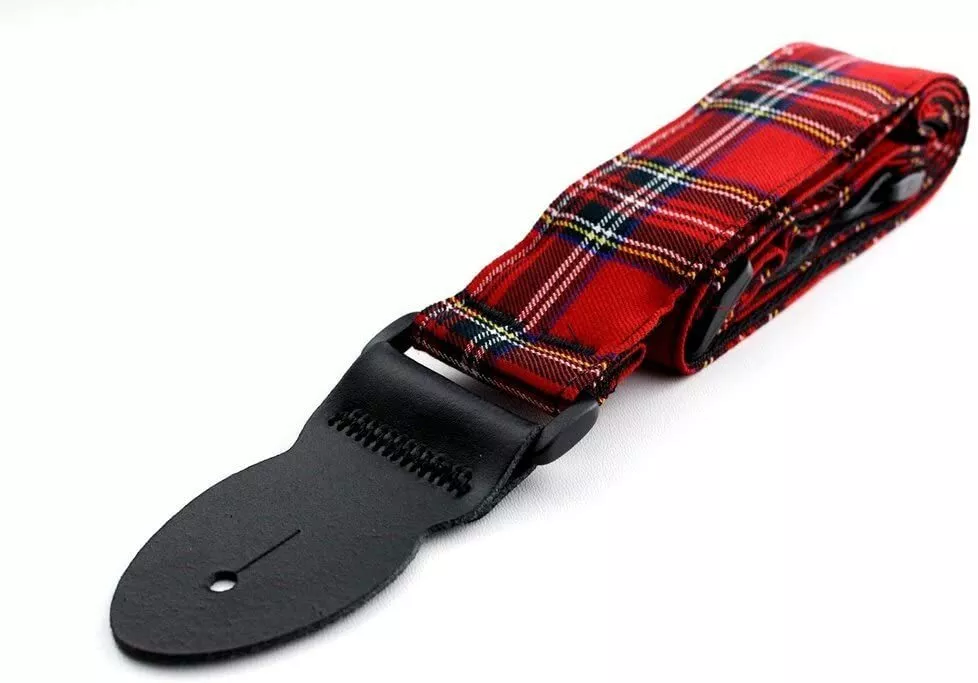 Soft Red Tartan Traditional Squares Design Cotton Adjustable