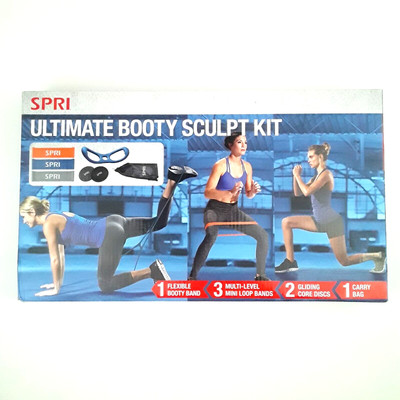 SPRI Ultimate Booty Sculpt Kit Exercises to Build, Lift & Sculpt Band Loop Core