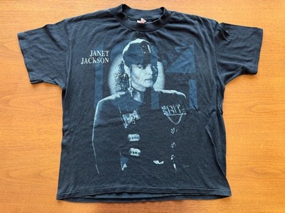 Vintage 1990 Janet Jackson Rhythm Nation Rap R&B T-Shirt Single Stitch  L