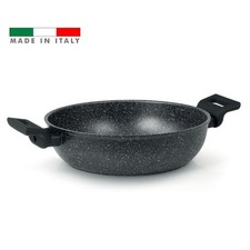 Padella antiaderente flonale 12" doppio manico padella profonda forno-sicura induzione-sicura