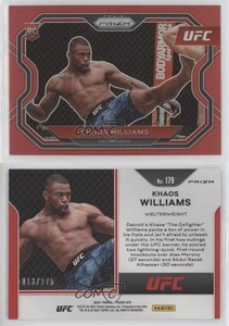 2021 Panini Prizm UFC Red Prizm /275 Khaos Williams #179 Rookie RC