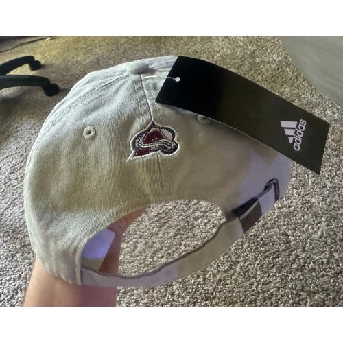 NEW Colorado Avalanche Hockey NHL Embroidered Gray Adidas Adjustable Hat Cap - Picture 3 of 4