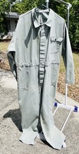 VTG Worklon Mens Coveralls 44 Gray Non Insulated Workwear Utility 100 Cotton