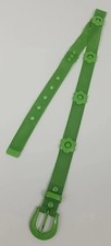 Metal Mesh Belt Green W/ Daisy Flowers Size 27 To 32 60's MOD Spring Hippie