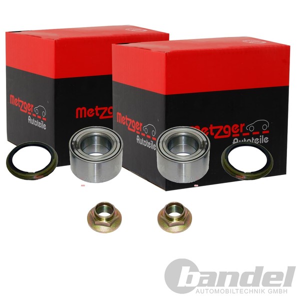 2X Metzger RADLAGER-SATZ Vorne Hinten Passend FÜR KIA Sephia Mazda 323 MX-3-image