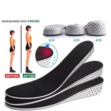 Men Women Invisible Height Increase Insoles Heel Lift Taller Shoe Inserts Pad
