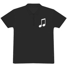 'Slanted Beamed Eighth Note' Adult Polo Shirt / T-Shirt PL052556 