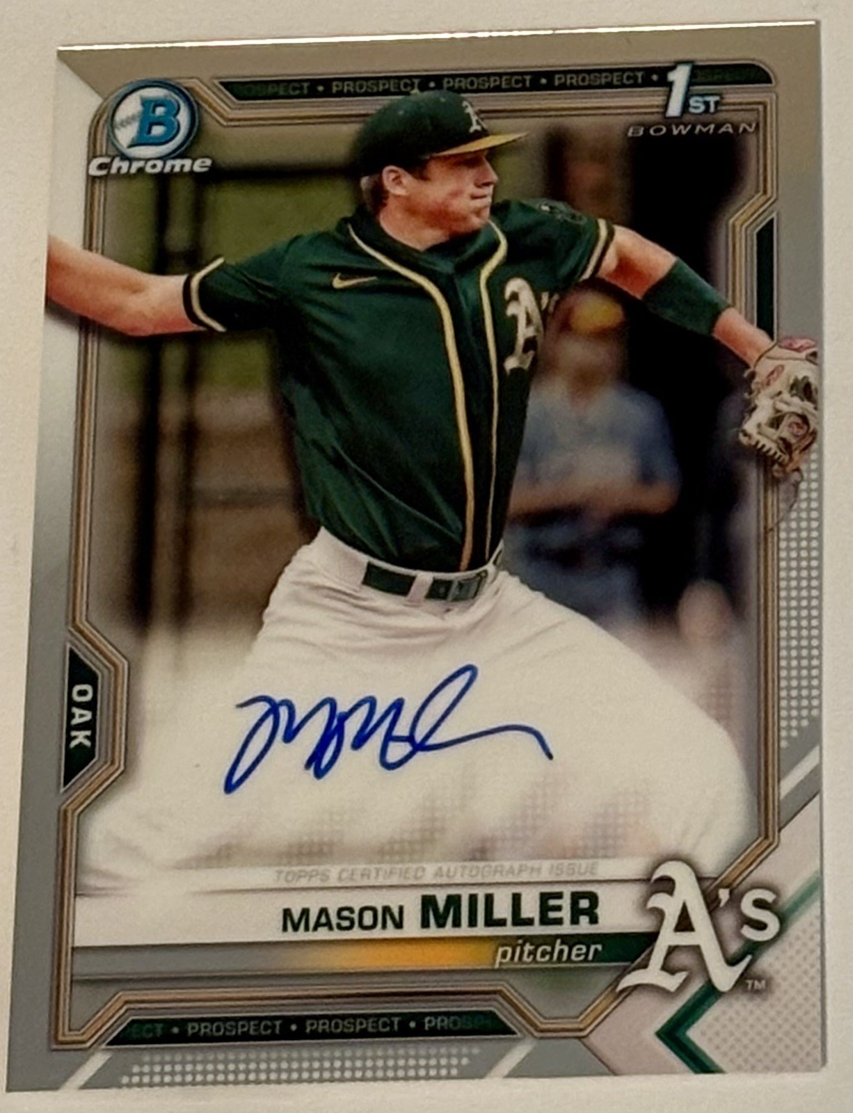 Mason Miller 2021 Bowman Chrome 1st Auto HOT🔥