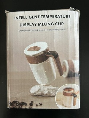 DTM-663 400ml Mixing Cup White/Brown, Magnetic Stirring, Temp Display, Type-C