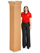 Pack of 10 12 X 12 X 72" Tall Corrugated Boxes