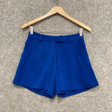 Bardot Shorts Womens Size 8 XS Blue High Waist Pockets Zip 41002
