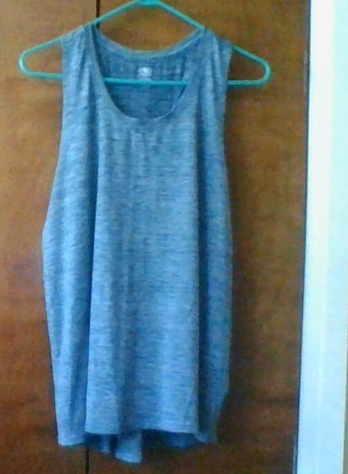 Athletic Works Size L 12-14 Tank Top Racerback Blue Heather Driworks Activewear