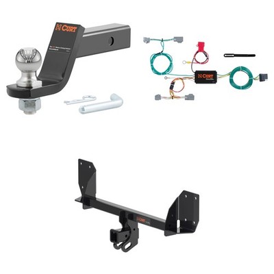 CURT Tow Package 2in Trailer Hitch, Wiring, #45056 Ball Mount Pin & Clip - 13467
