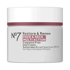 No7 Restore & Renew Face & Neck Multi Day Cream Frangrance Free SPF 30 (5964)