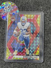2025 Panini Mosaic #136 Kyren Williams Mosaic Choice Red & Yellow #/89 Rams