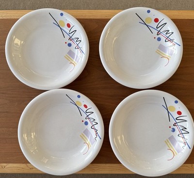 Vtg 1980s Genuine Porcelite Environmentally Friendly Plate Set, Tulowice Poland