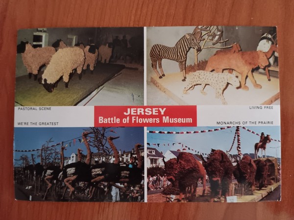 tarjeta postal JERSEY BATTLE OF FLOWERS MUSEUM ACG 181