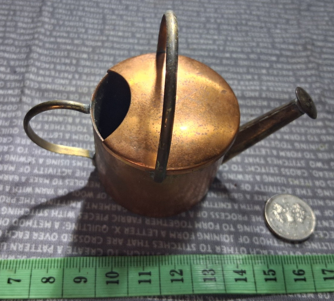 Vintage Hand Made Copper Watering Can Scale Salesmans Model Dolls House Miniatur image 3