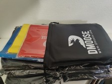 NiB DMoose Long Resistance Bands Set of 3, Red Yellow Blue With Carry Pouch