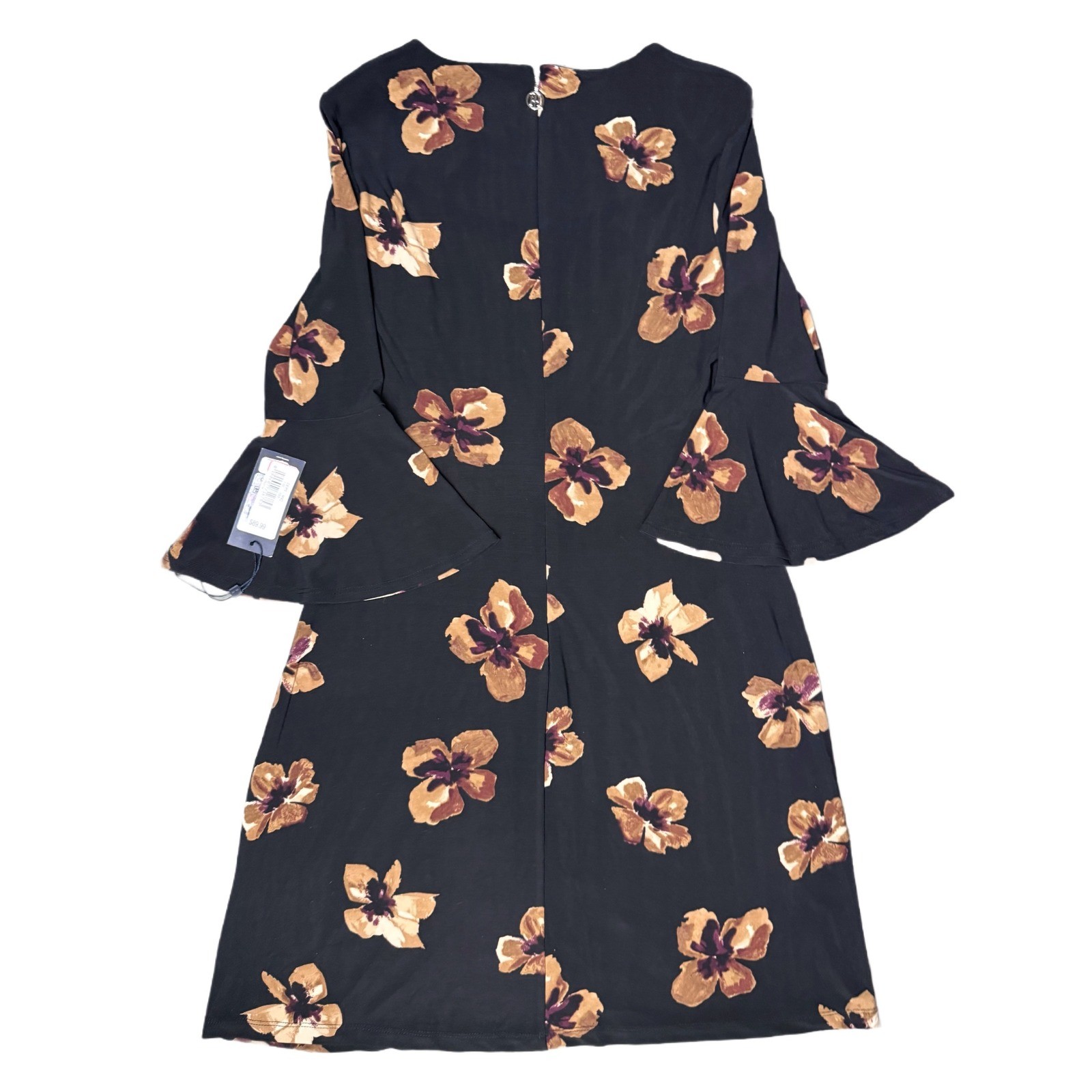 Tommy Hilfiger Floral Dress Black/Brown A-Line Fit & Flare Women Size 6 NWT thumbnail 2