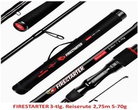 LieblingsköDer Firestarter Traveller Reiserute 2,45M 5-70G Universal Angelrute